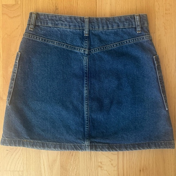 TOPSHOP Moto Zipper Denim Patch Pocket Mini Skirt - Picture 13 of 16